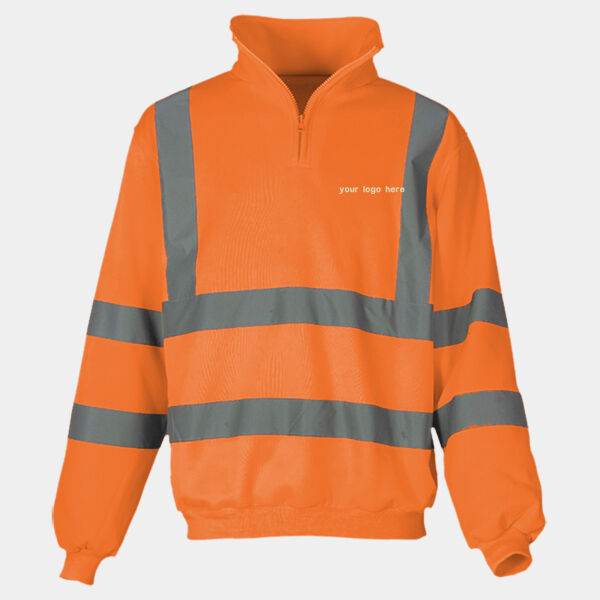 HVK06 Hi-Vis 1/4 Zip Sweatshirt Thumbnail